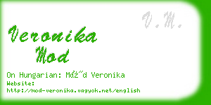 veronika mod business card